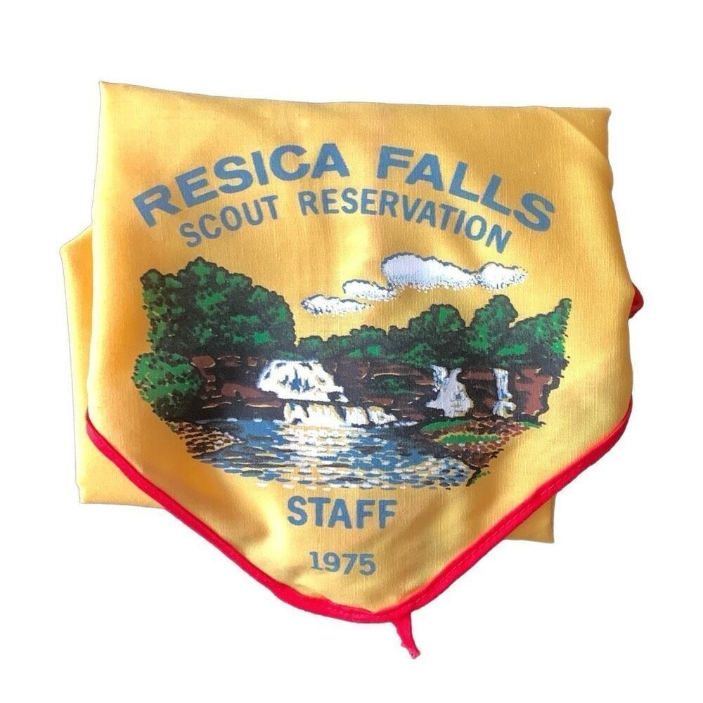 Vintage Boy Scouts Scout 1975 Staff Resica Falls Scout Reservation Neckerchief